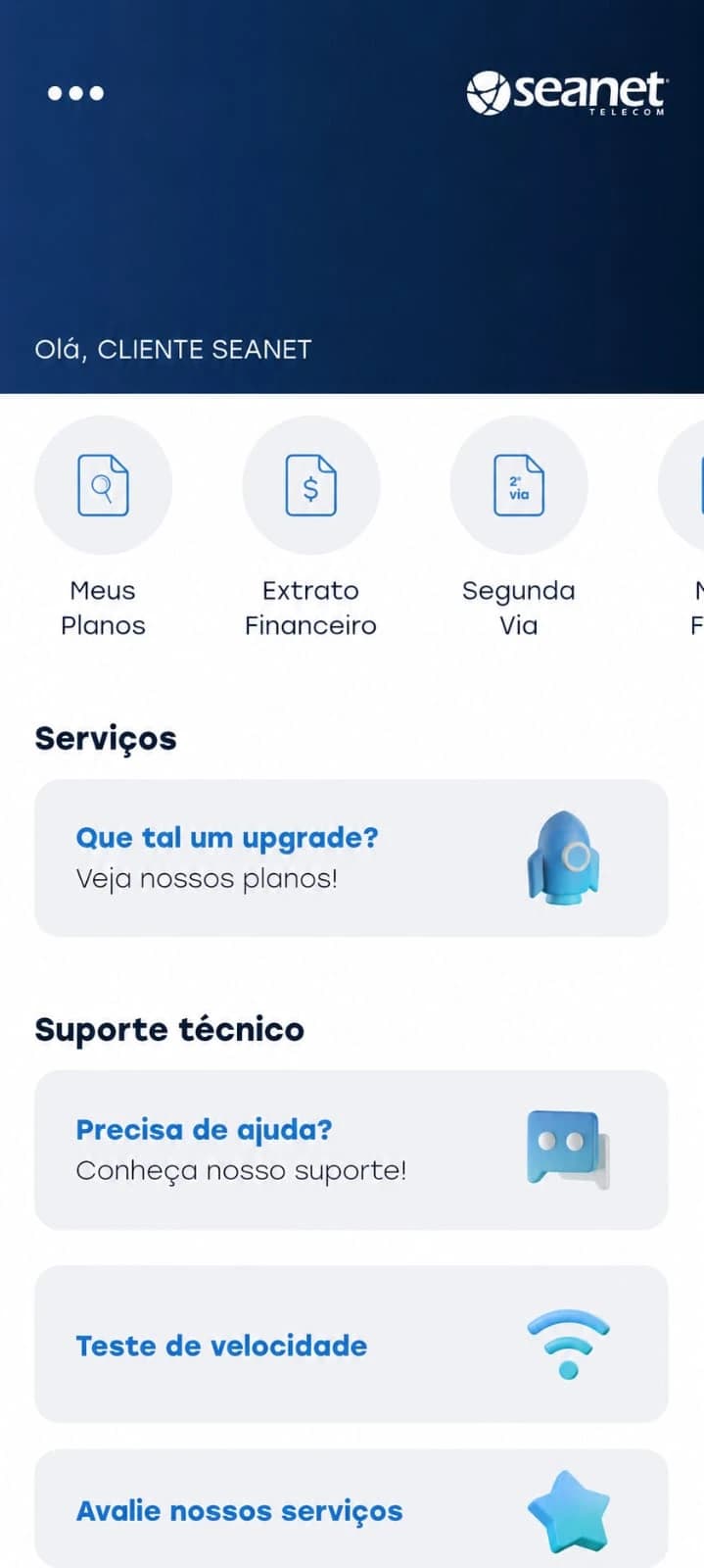 Print do App Seanet